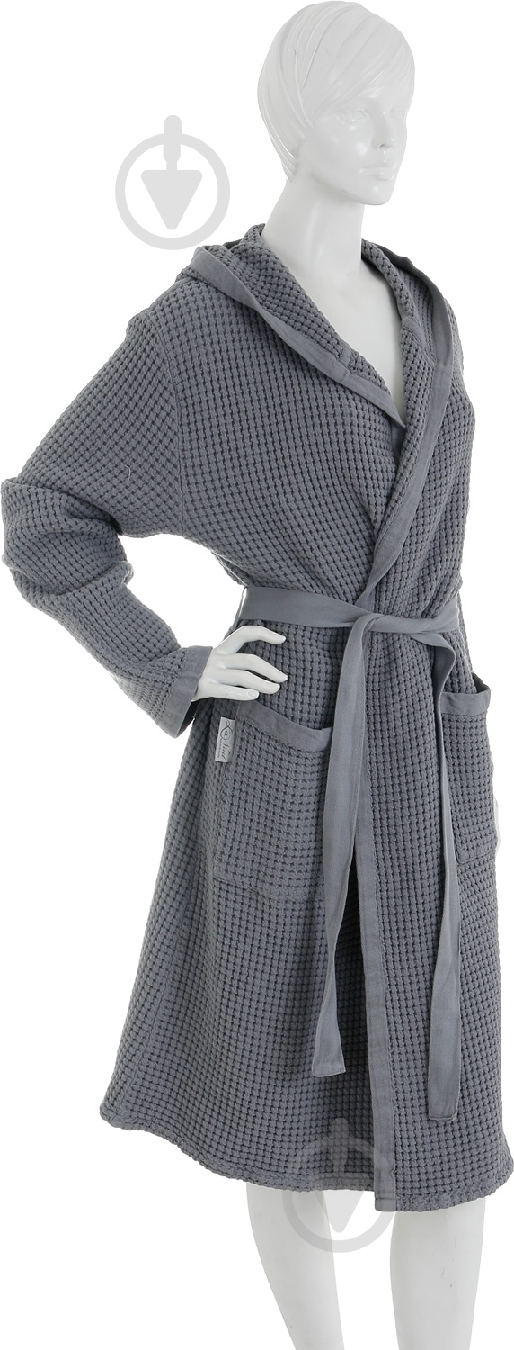 Халат La Nuit Stone Wash р. L серый - фото 2 Халат La Nuit Stone Wash р. L серый - фото 2