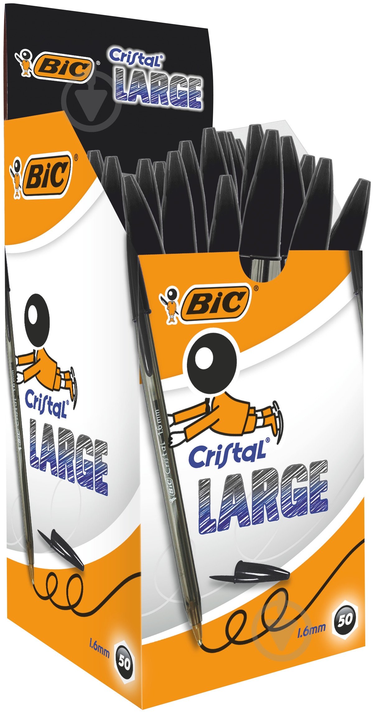 Ручка шариковая BIC Cristal Large черная - фото 1