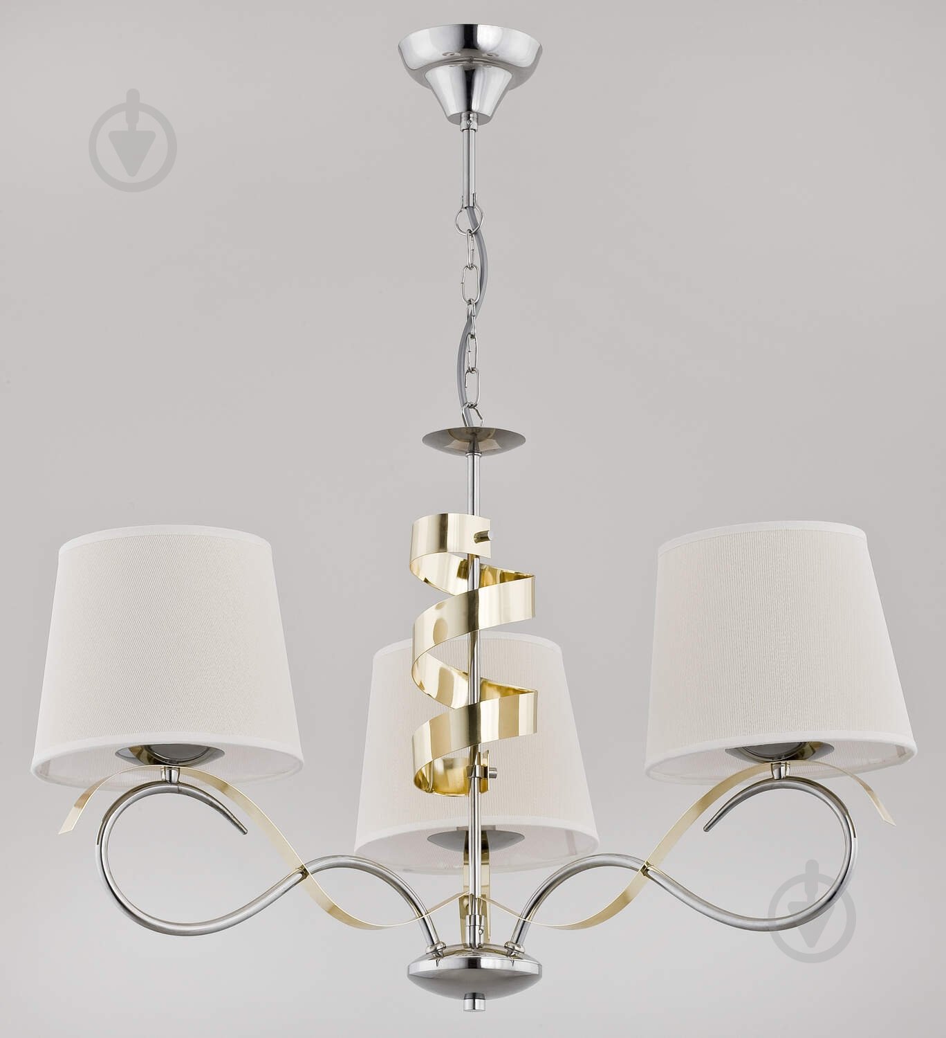 Люстра потолочная ALFA Sandra 3x40 Вт хром - фото 1