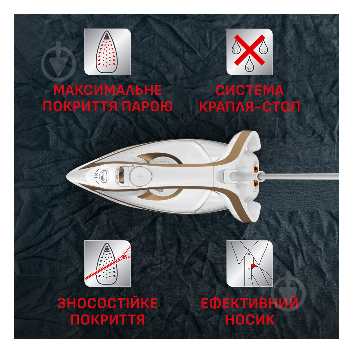 Утюг Tefal PUREGLISS Coppertinto & White FV8042E0 - фото 6