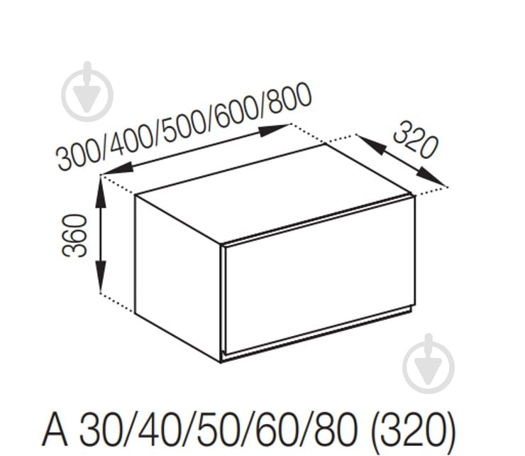 Шкаф Влада (А 60 (320)) графит/пепельный Світ Меблів - фото 5 Шкаф Влада (А 60 (320)) графит/пепельный Світ Меблів - фото 5