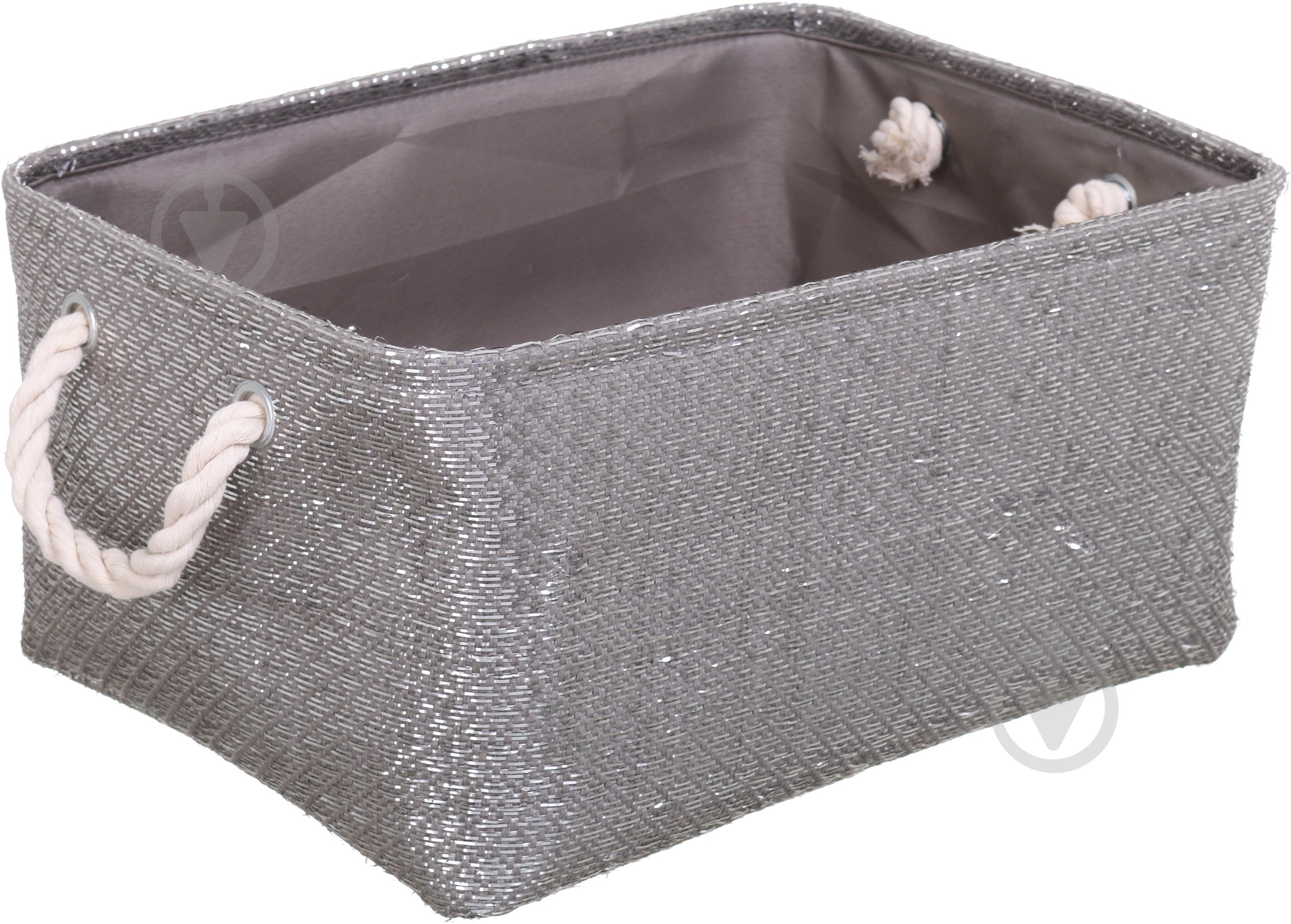 Кошик Dark Silver 40х30х20 см сірий - фото 1 Кошик Dark Silver 40х30х20 см сірий - фото 1