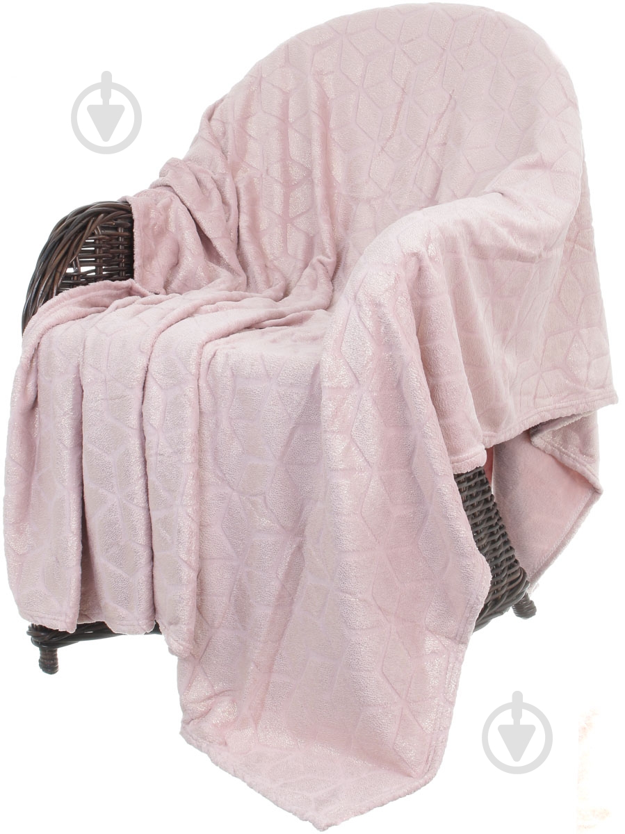 Плед Basic Shine Rhombus 160x200 см розовый La Nuit - фото 1