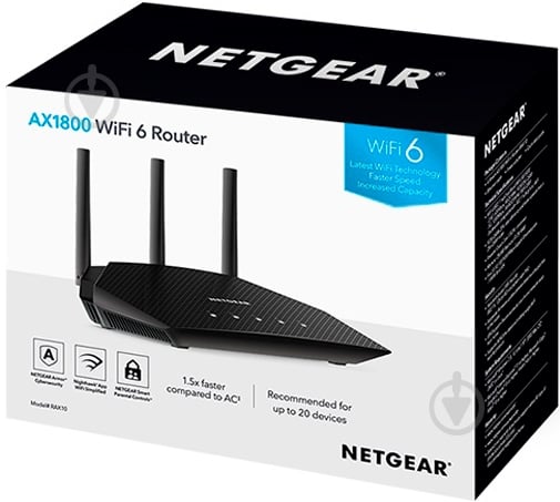 Маршрутизатор NETGEAR RAX10 AX1800 - фото 6 Маршрутизатор NETGEAR RAX10 AX1800 - фото 6