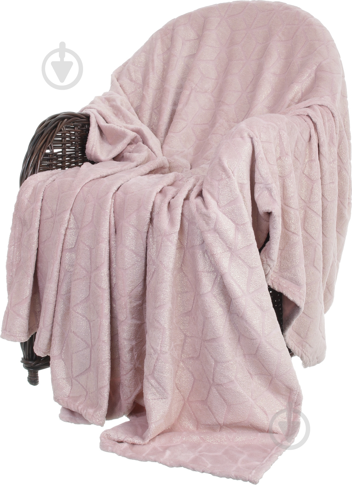 Плед Basic Shine Rhombus 200x220 см розовый La Nuit - фото 1