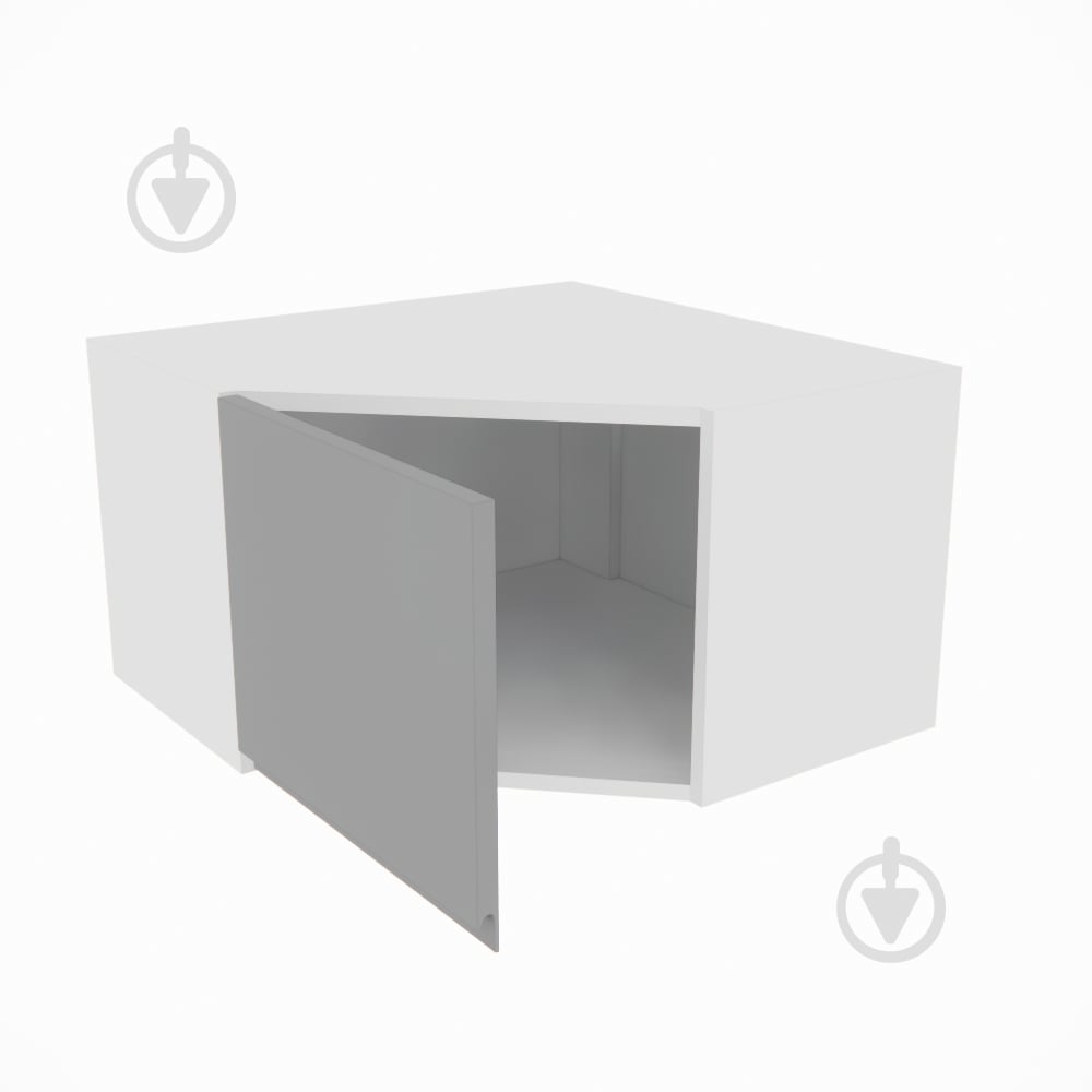 Шкаф Влада (А 60х60 (320)левая) серый бархат/белый Світ Меблів - фото 2 Шкаф Влада (А 60х60 (320)левая) серый бархат/белый Світ Меблів - фото 2