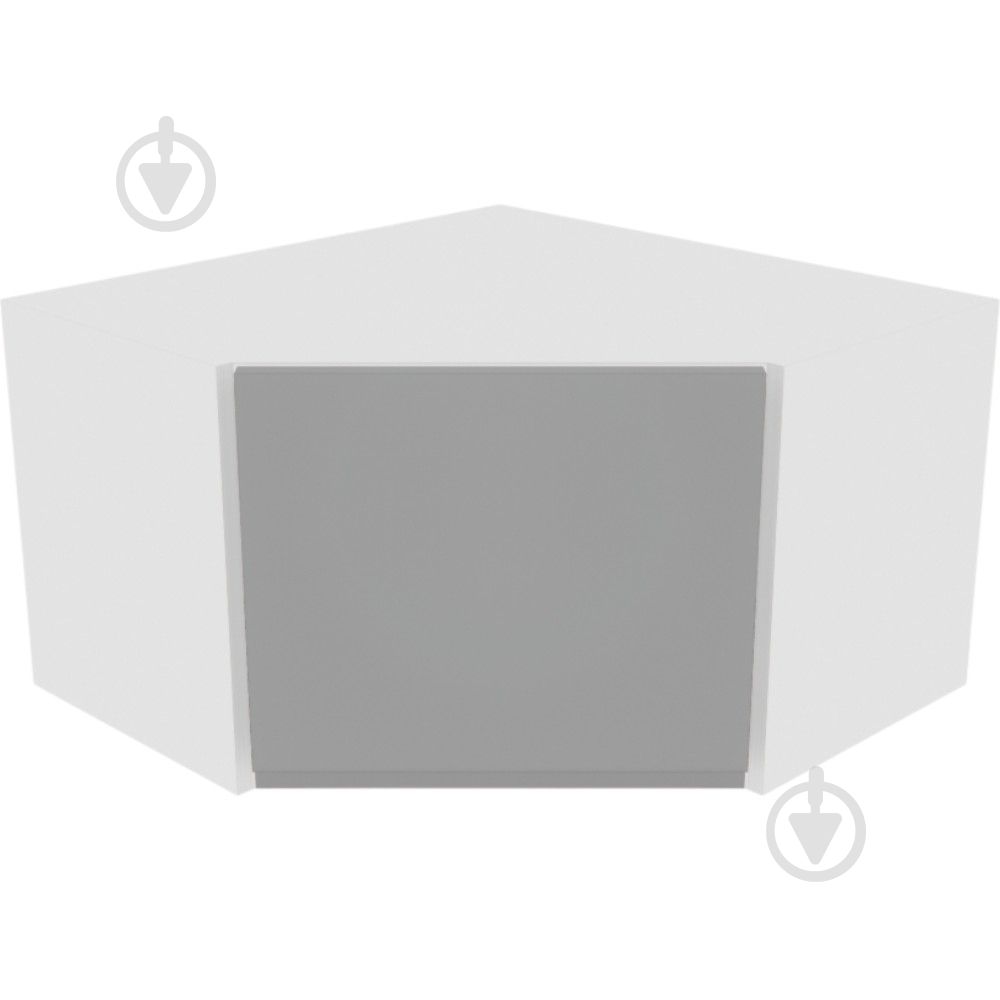 Шкаф Влада (А 60х60 (320)левая) серый бархат/белый Світ Меблів - фото 1 Шкаф Влада (А 60х60 (320)левая) серый бархат/белый Світ Меблів - фото 1