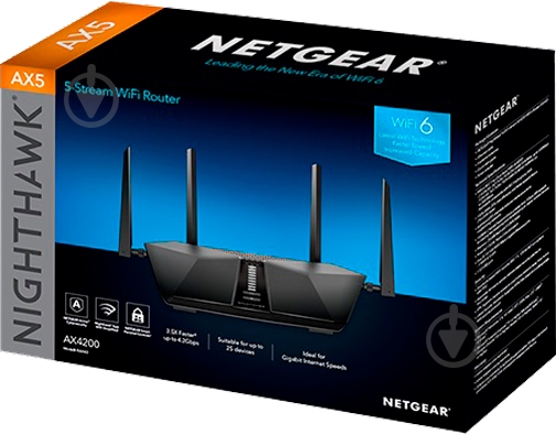 Маршрутизатор NETGEAR RAX43 Nighthawk AX4200 (RAX43-100EUS) - фото 6 Маршрутизатор NETGEAR RAX43 Nighthawk AX4200 (RAX43-100EUS) - фото 6