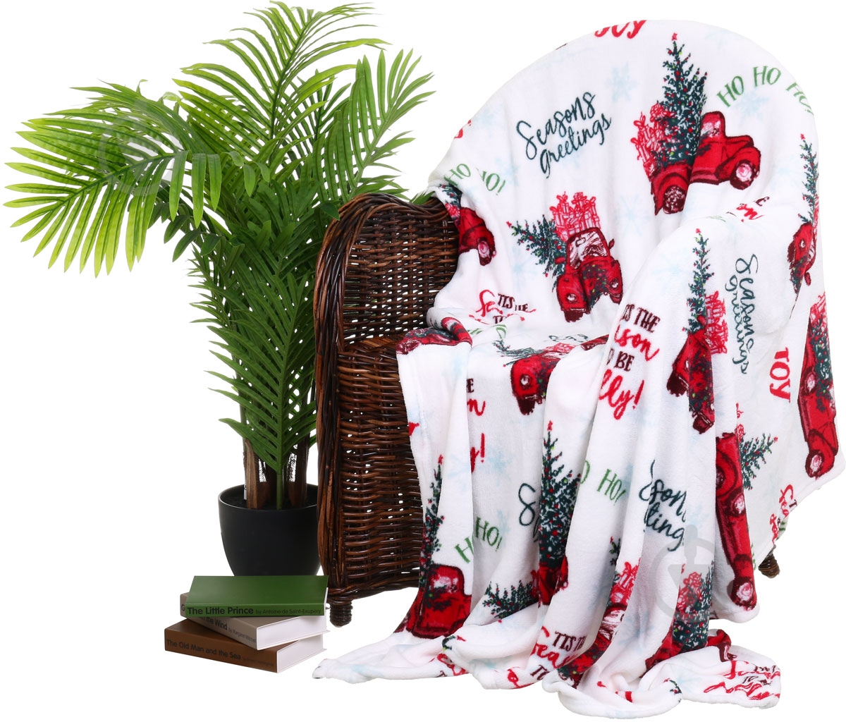 Плед Merry Cab 160x200 см белый с рисунком La Nuit - фото 1