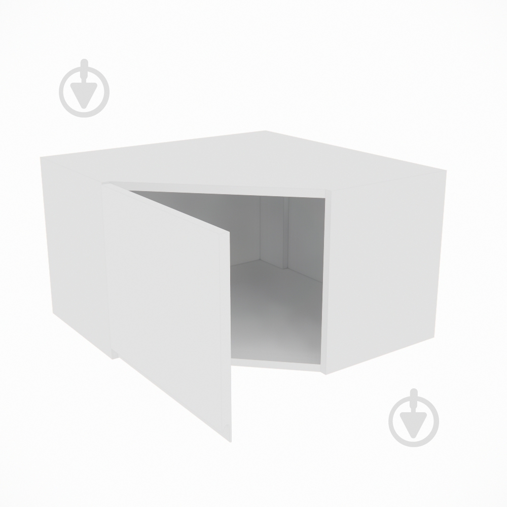 Шкаф Влада (А 60х60 (320)левая) белый шелк/белый Світ Меблів - фото 2 Шкаф Влада (А 60х60 (320)левая) белый шелк/белый Світ Меблів - фото 2