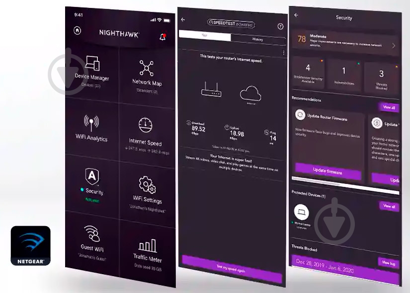 Wi-Fi-система NETGEAR MK63 Nighthawk AX1800 Wi-Fi 6 Mesh 1xge Lan 1xge Wan (mk63-100pes) - фото 14 Wi-Fi-система NETGEAR MK63 Nighthawk AX1800 Wi-Fi 6 Mesh 1xge Lan 1xge Wan (mk63-100pes) - фото 14