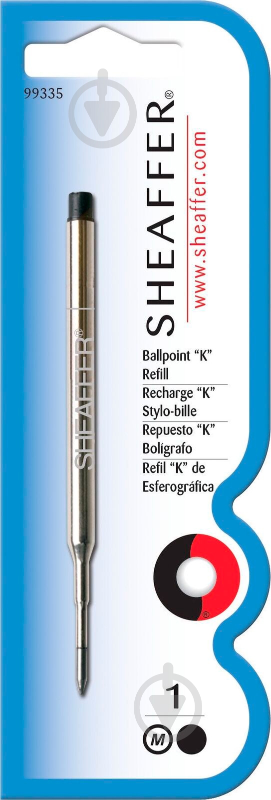 Стрижень кульковий M чорний Sh992350 Sheaffer 1 шт. - фото 1