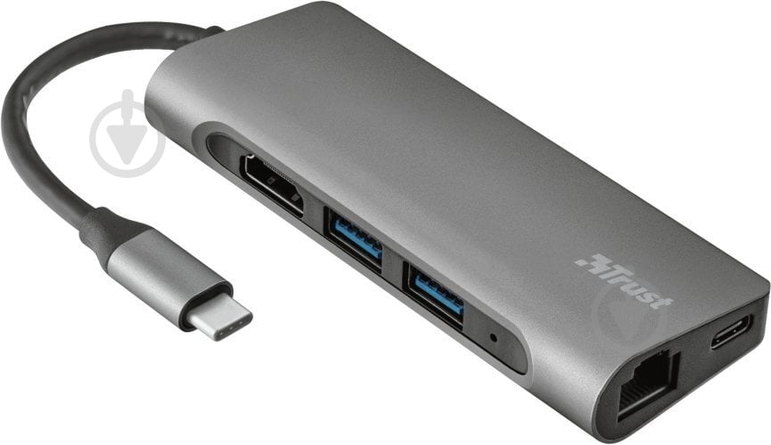 USB-хаб Trust Dalyx 7-IN-1 USB-C Aluminium - фото 1
