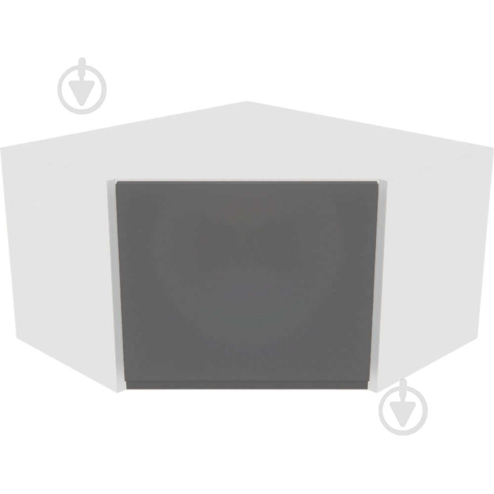 Шкаф Влада (А 60х60 (320)левая) графит/белый Світ Меблів - фото 1 Шкаф Влада (А 60х60 (320)левая) графит/белый Світ Меблів - фото 1