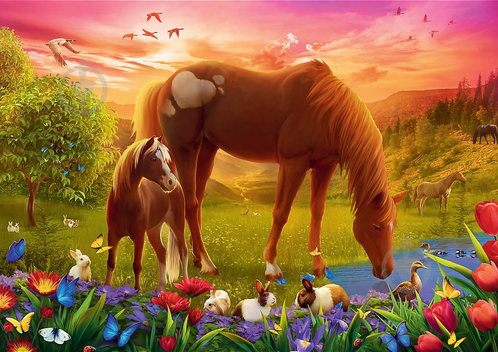 Пазл Trefl Лошади на лугу 37451 - фото 3 Пазл Trefl Лошади на лугу 37451 - фото 3