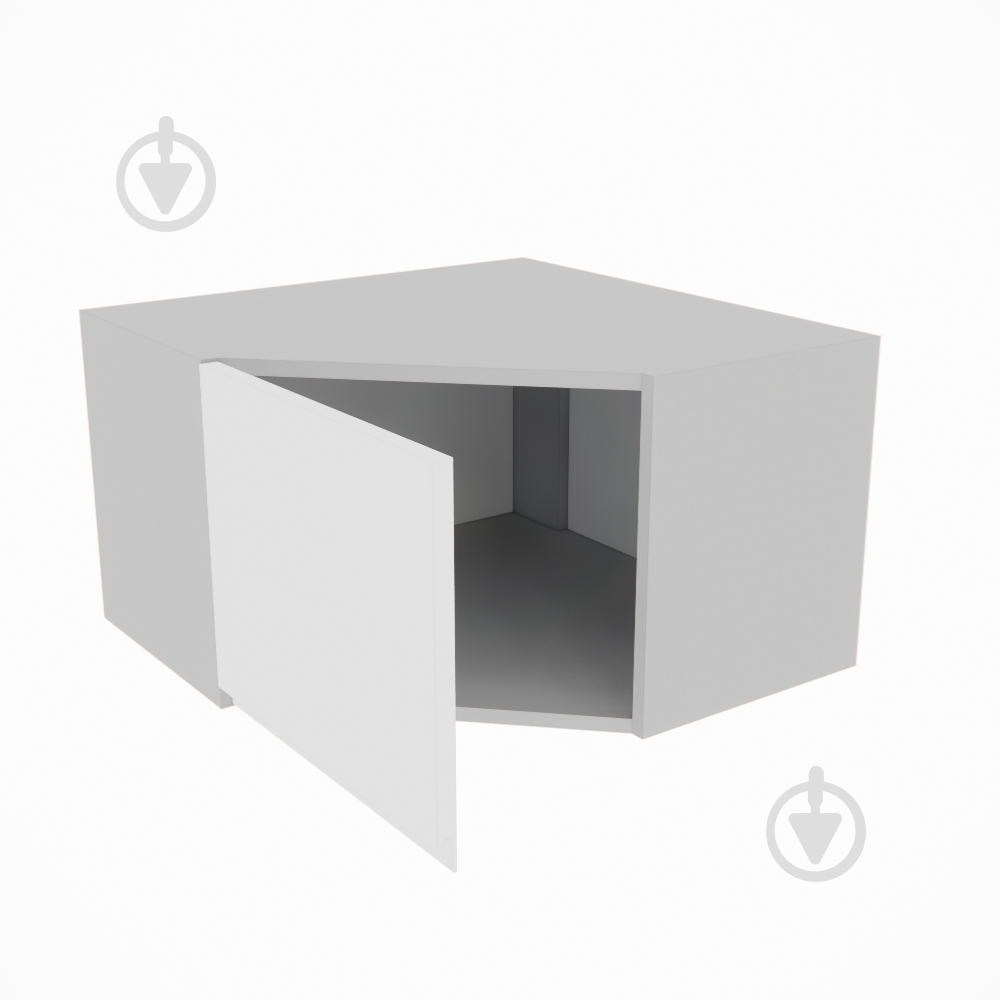 Шкаф Влада (А 60х60 (320)левая) белый шелк/пепельный Світ Меблів - фото 2 Шкаф Влада (А 60х60 (320)левая) белый шелк/пепельный Світ Меблів - фото 2