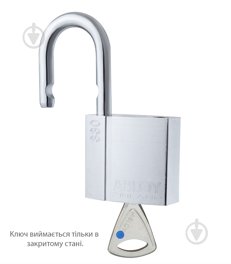 Замок навісний Abloy PL330 SENTRY BA66EE 2KEY STR_B NR_shackle BOX відкритий (амбарний) - фото 2