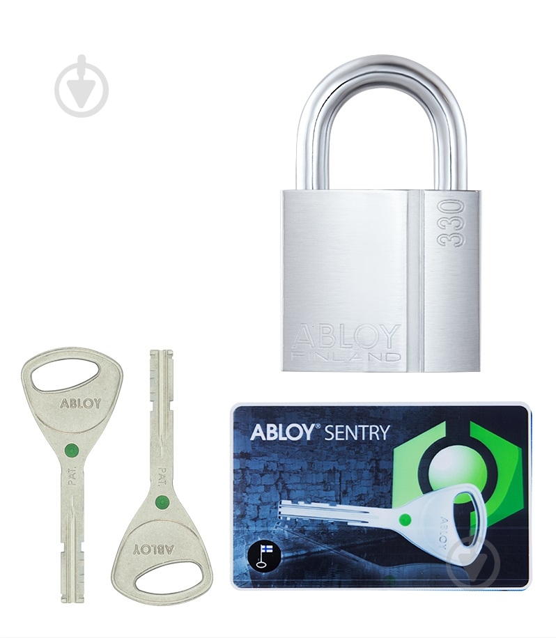 Замок навісний Abloy PL330 SENTRY BA66EE 2KEY STR_B NR_shackle BOX відкритий (амбарний) - фото 7