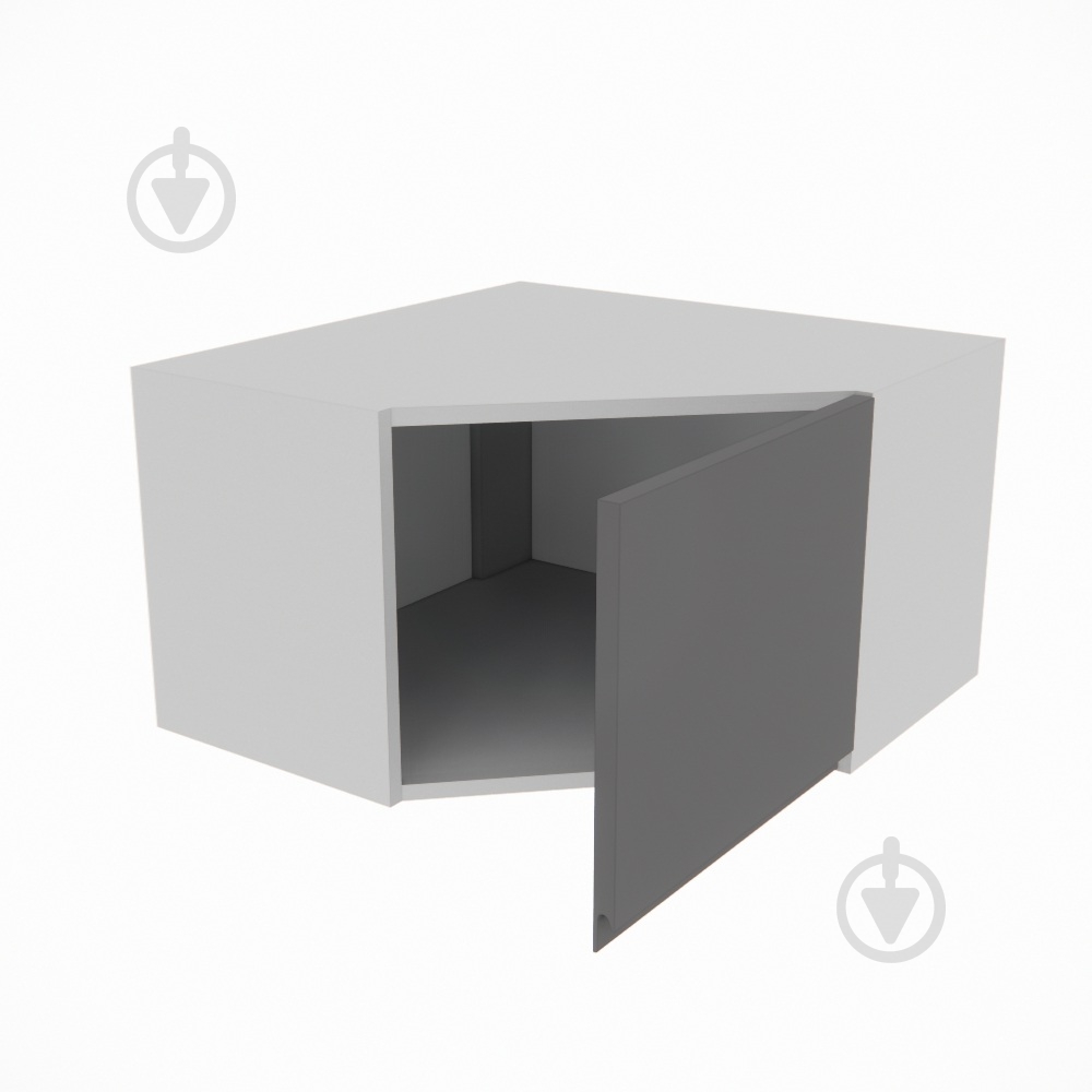 Шкаф Влада (А 60х60 (320)правая) графит/пепельный Світ Меблів - фото 2