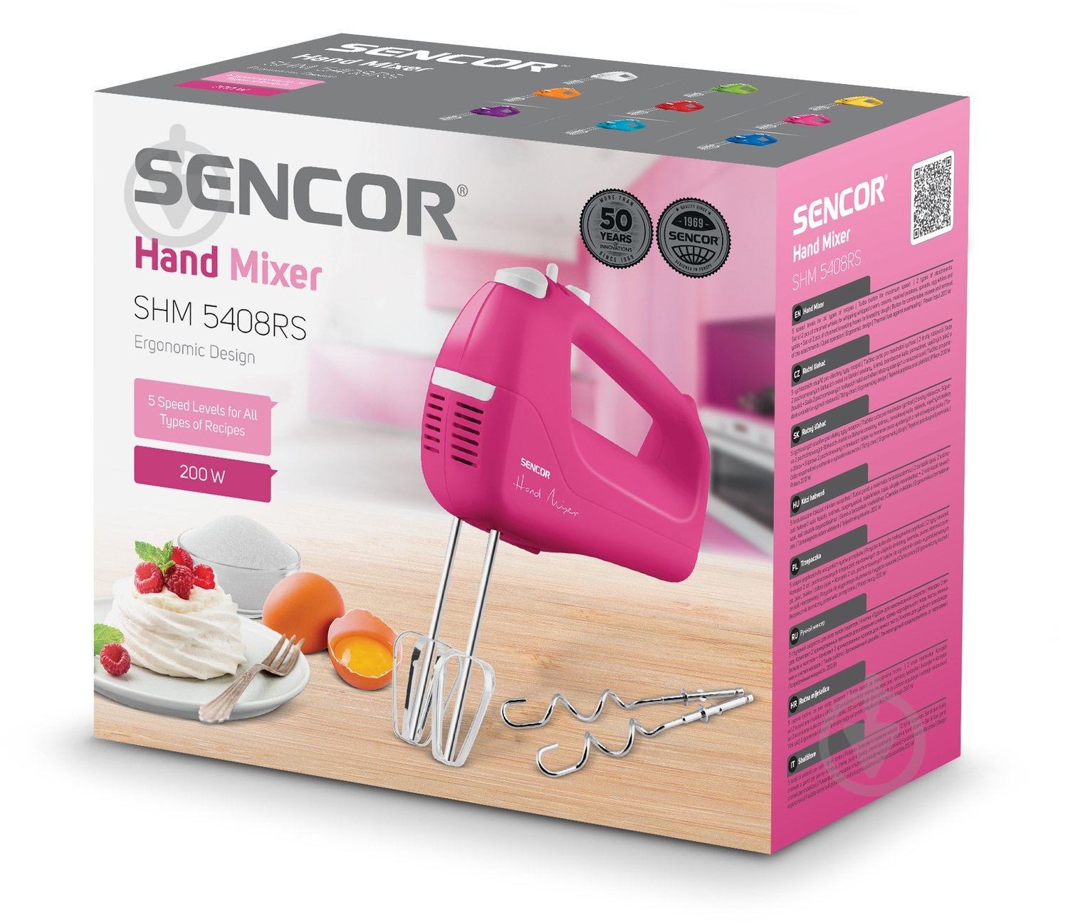 Миксер Sencor SHM5408RS розовый - фото 7 Миксер Sencor SHM5408RS розовый - фото 7