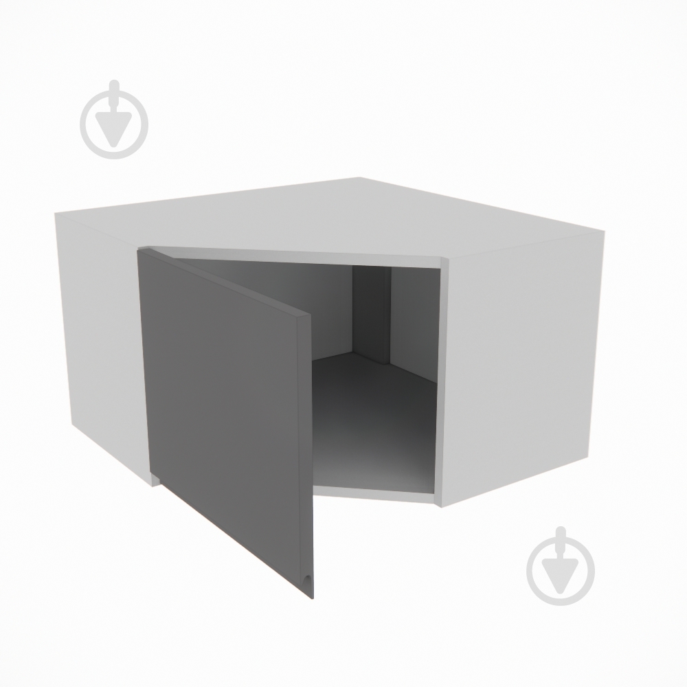 Шкаф Влада (А 60х60 (320)левая) графит/пепельный Світ Меблів - фото 2 Шкаф Влада (А 60х60 (320)левая) графит/пепельный Світ Меблів - фото 2