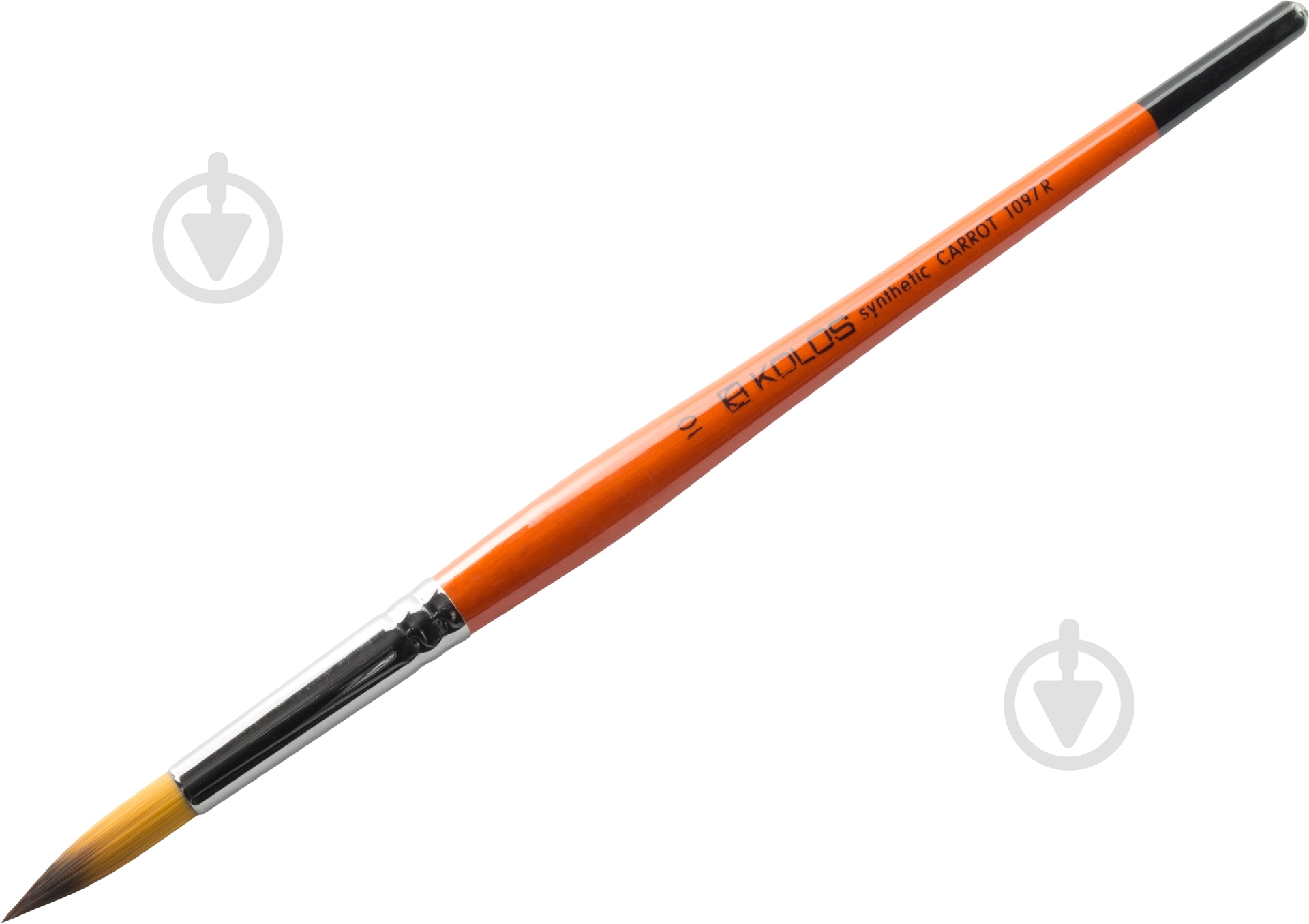 Кисть Carrot 1097R № 10 синтетика круглая KOLOS - фото 1