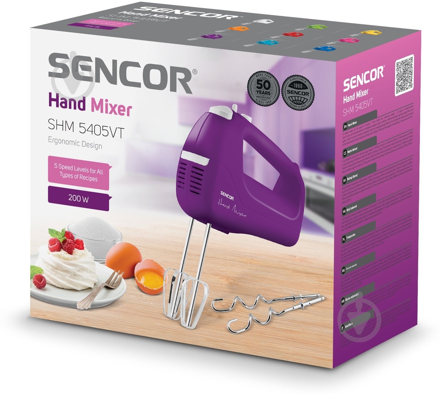 Миксер Sencor SHM5405VT фиолетовый - фото 7 Миксер Sencor SHM5405VT фиолетовый - фото 7