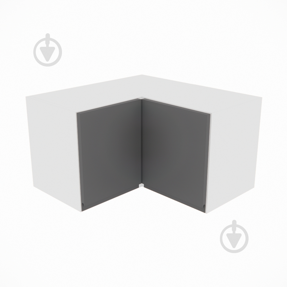 Шкаф Влада (А 60х60 прямой (320)правая) графит/белый Світ Меблів - фото 1 Шкаф Влада (А 60х60 прямой (320)правая) графит/белый Світ Меблів - фото 1