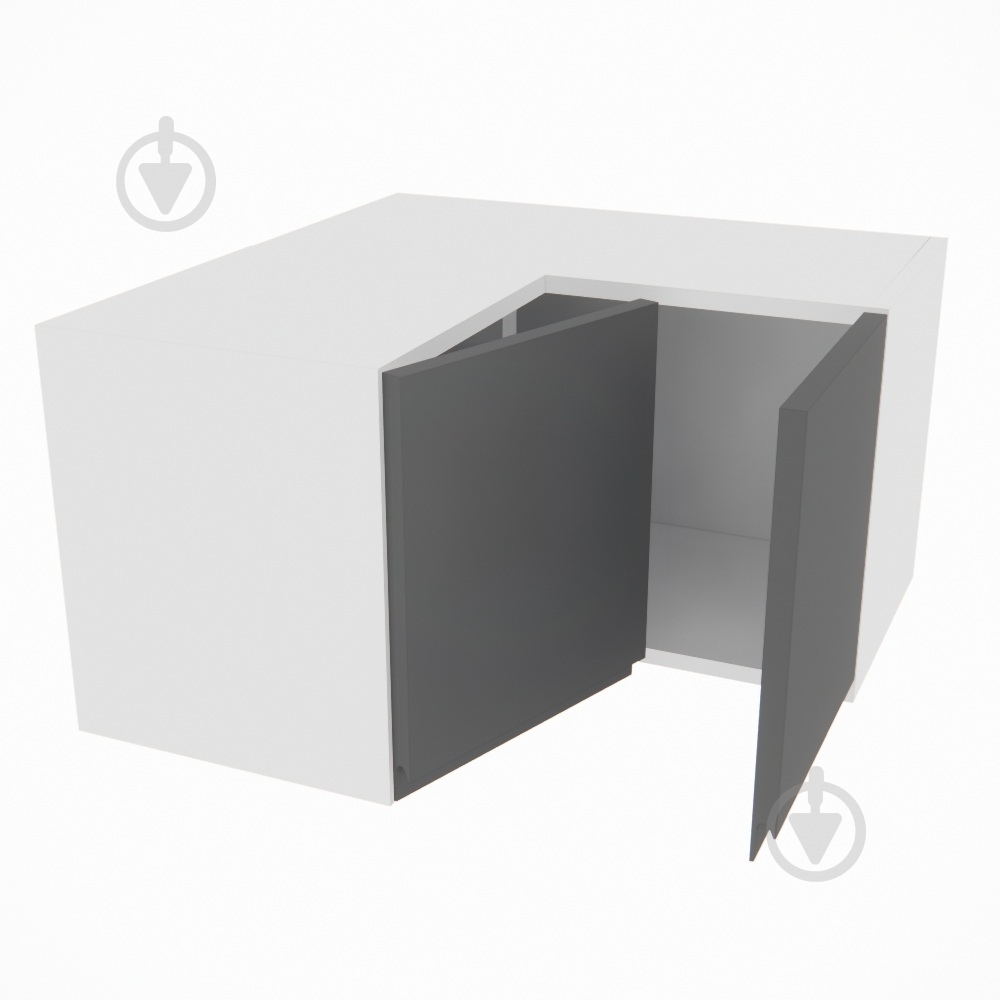 Шкаф Влада (А 60х60 прямой (320)правая) графит/белый Світ Меблів - фото 2 Шкаф Влада (А 60х60 прямой (320)правая) графит/белый Світ Меблів - фото 2