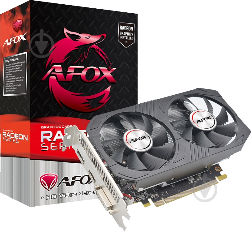 Видеокарта AFOX AMD Radeon RX 550 4GB GDDR5 128bit (AFRX550-4096D5H4-V5) - фото 1
