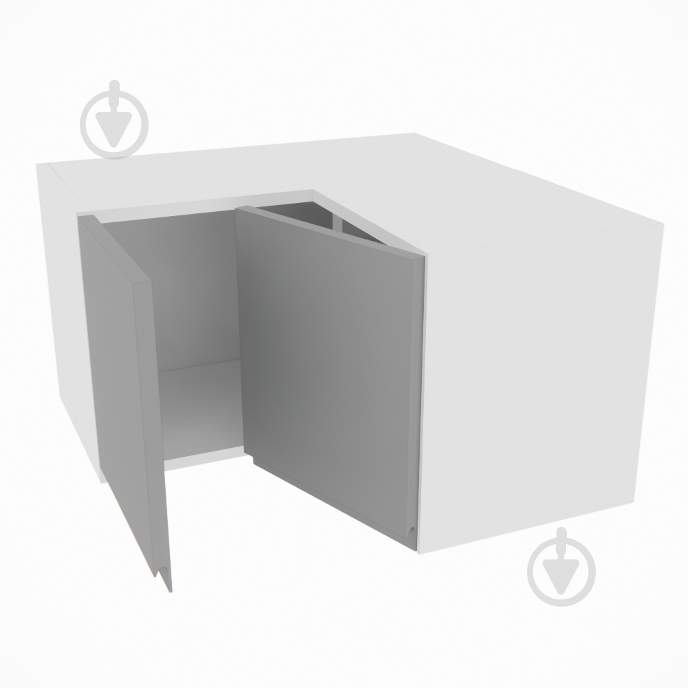 Шафа Влада (А 60х60 прямий (320)ліва) сірий оксамит/білий Світ Меблів - фото 2