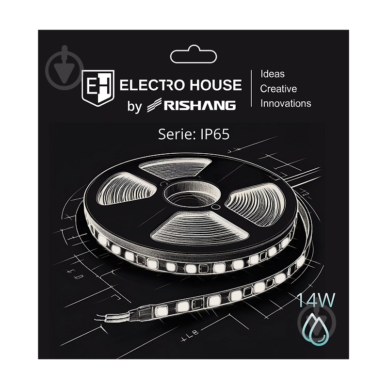 Стрічка світлодіодна ElectroHouse 14 Вт IP65 24 В синій EH-STR05IP65 - фото 1 Стрічка світлодіодна ElectroHouse 14 Вт IP65 24 В синій EH-STR05IP65 - фото 1