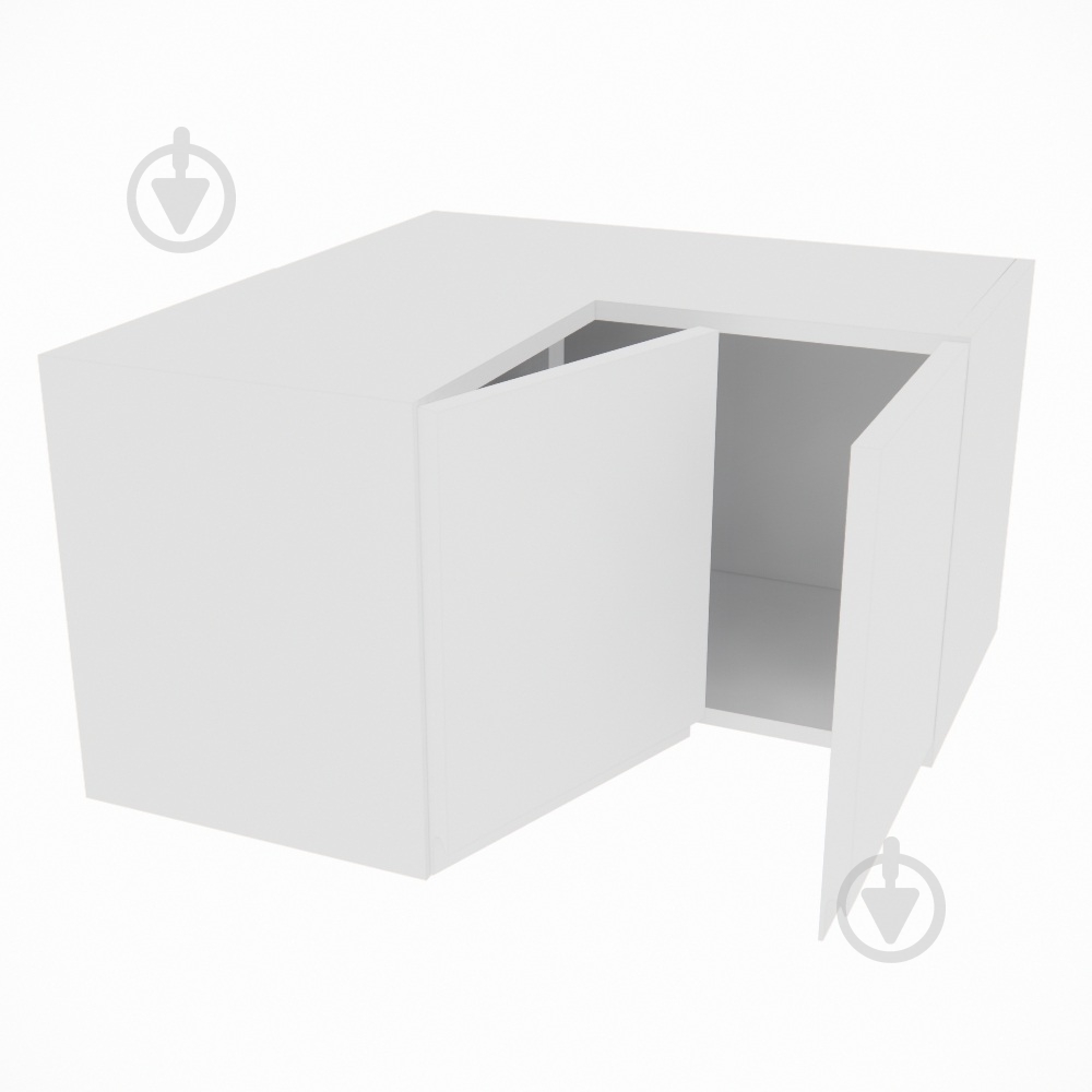 Шкаф Влада (А 60х60 прямой (320)правая) белый шелк/белый Світ Меблів - фото 2 Шкаф Влада (А 60х60 прямой (320)правая) белый шелк/белый Світ Меблів - фото 2