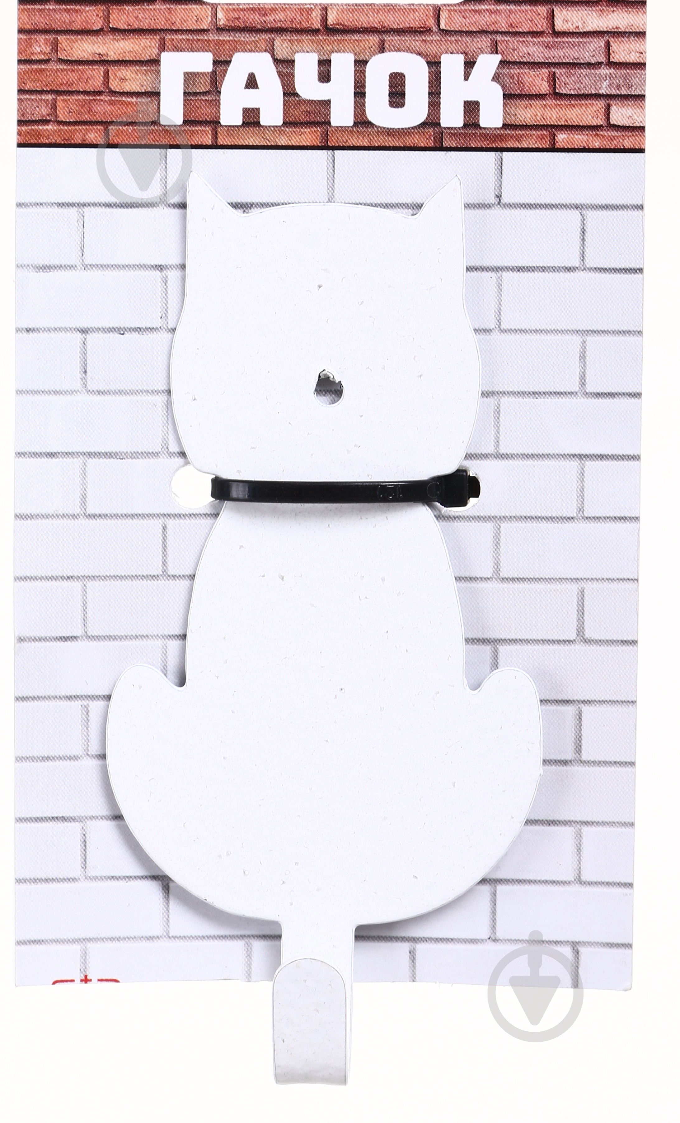 Крючок Котик одинарный настенный белый 69382 - фото 2 Крючок Котик одинарный настенный белый 69382 - фото 2