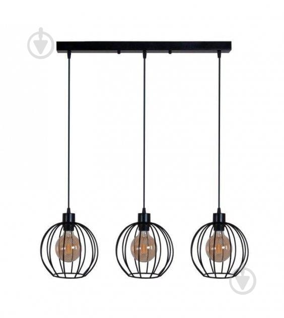 Люстра подвесная Геотон BALL-3MB 3x40 Вт E27 черный 49483 - фото 1
