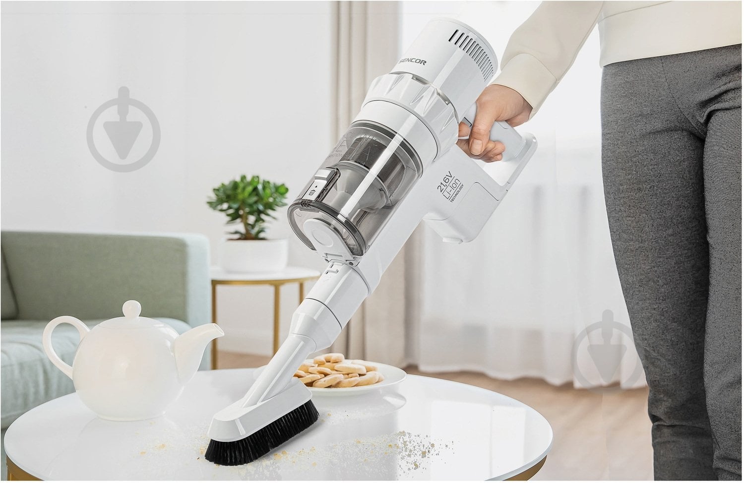 Пылесос аккумуляторный Sencor SVC7522WH white - фото 7