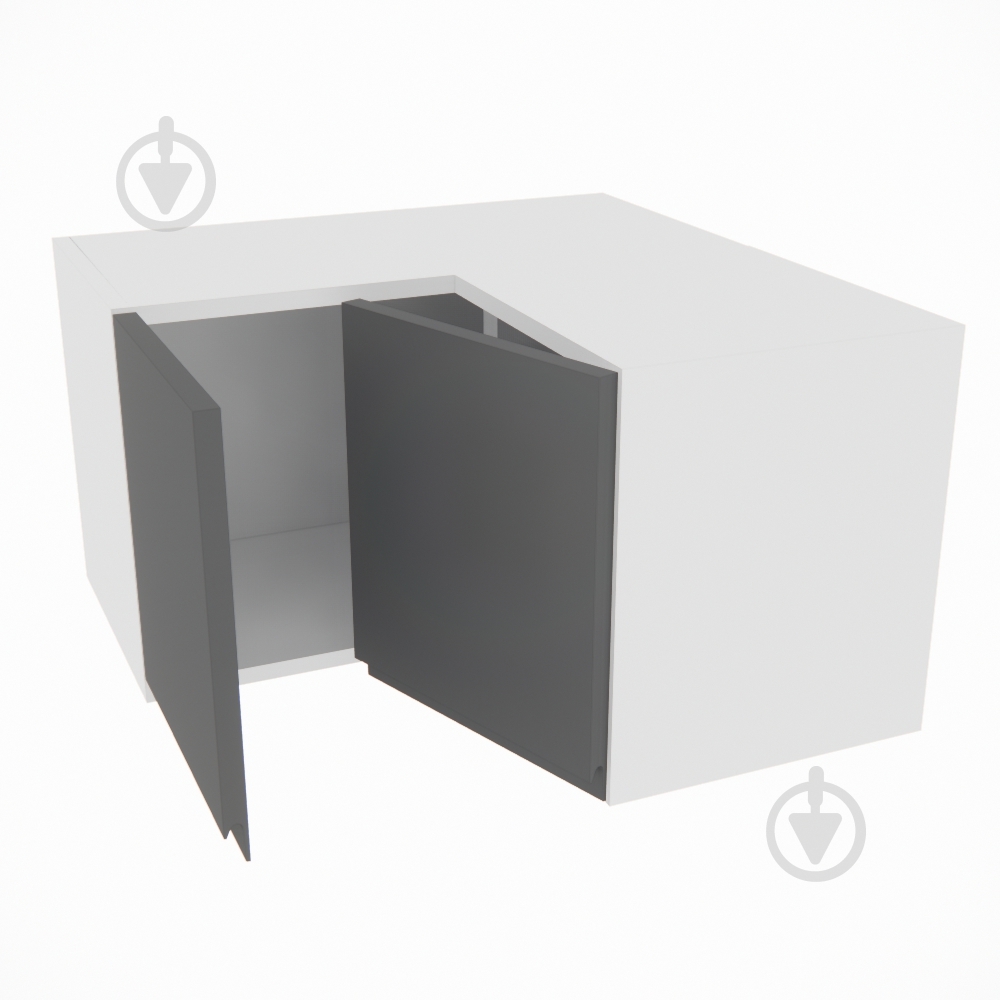 Шкаф Влада (А 60х60 прямой (320)лева) графит/белый Світ Меблів - фото 2 Шкаф Влада (А 60х60 прямой (320)лева) графит/белый Світ Меблів - фото 2