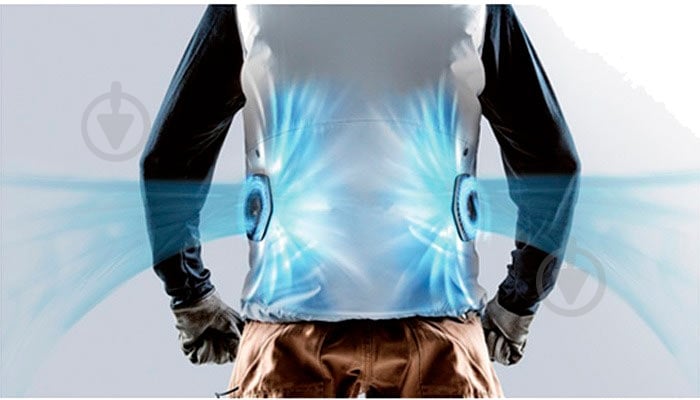 Куртка Makita р. M DFJ213ZM серый - фото 2 Куртка Makita р. M DFJ213ZM серый - фото 2