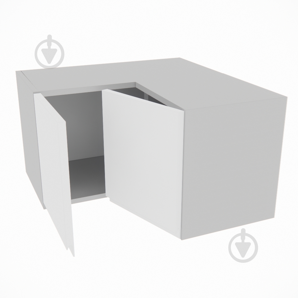 Шафа Влада (А 60х60 прямий (320)ліва) білий шовк/попелястий Світ Меблів - фото 2 Шафа Влада (А 60х60 прямий (320)ліва) білий шовк/попелястий Світ Меблів - фото 2