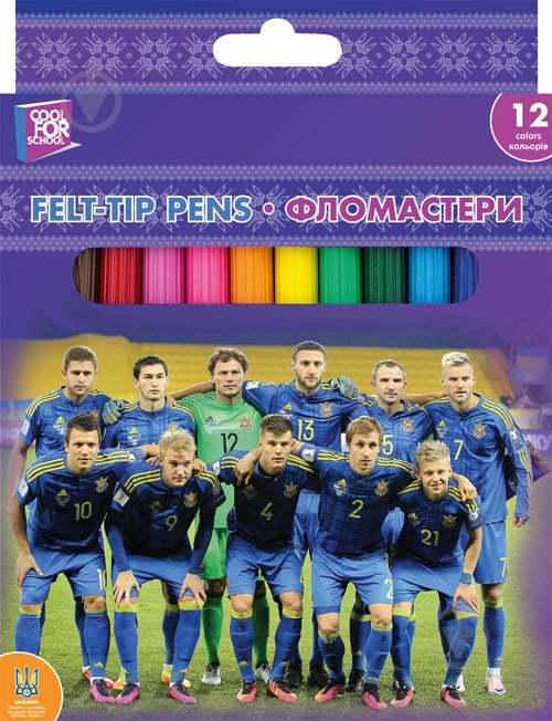 Фломастеры Football FF01136 12 шт. Cool For School - фото 1