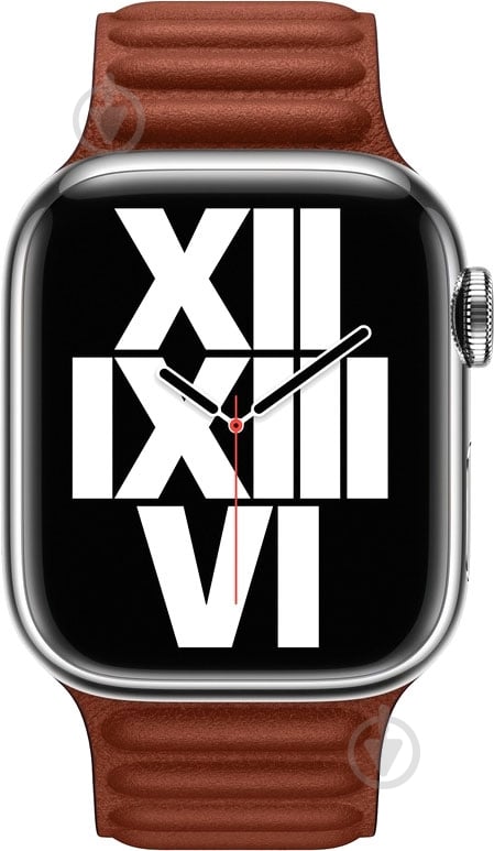 Ремінець Apple Watch 45 mm Leather Link - S/M umber (MP853ZM/A) - фото 3