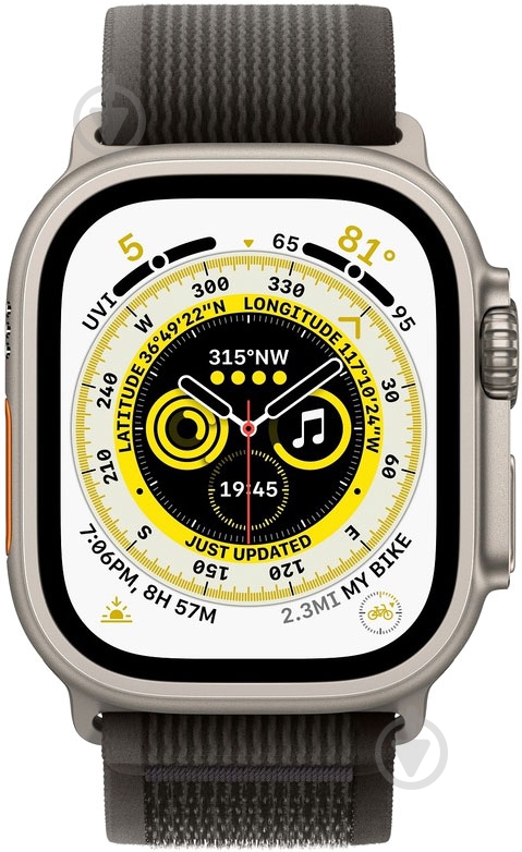 Ремешок Apple Watch 49 mm Trail Loop - M/L black/gray (MQEQ3ZM/A) - фото 2