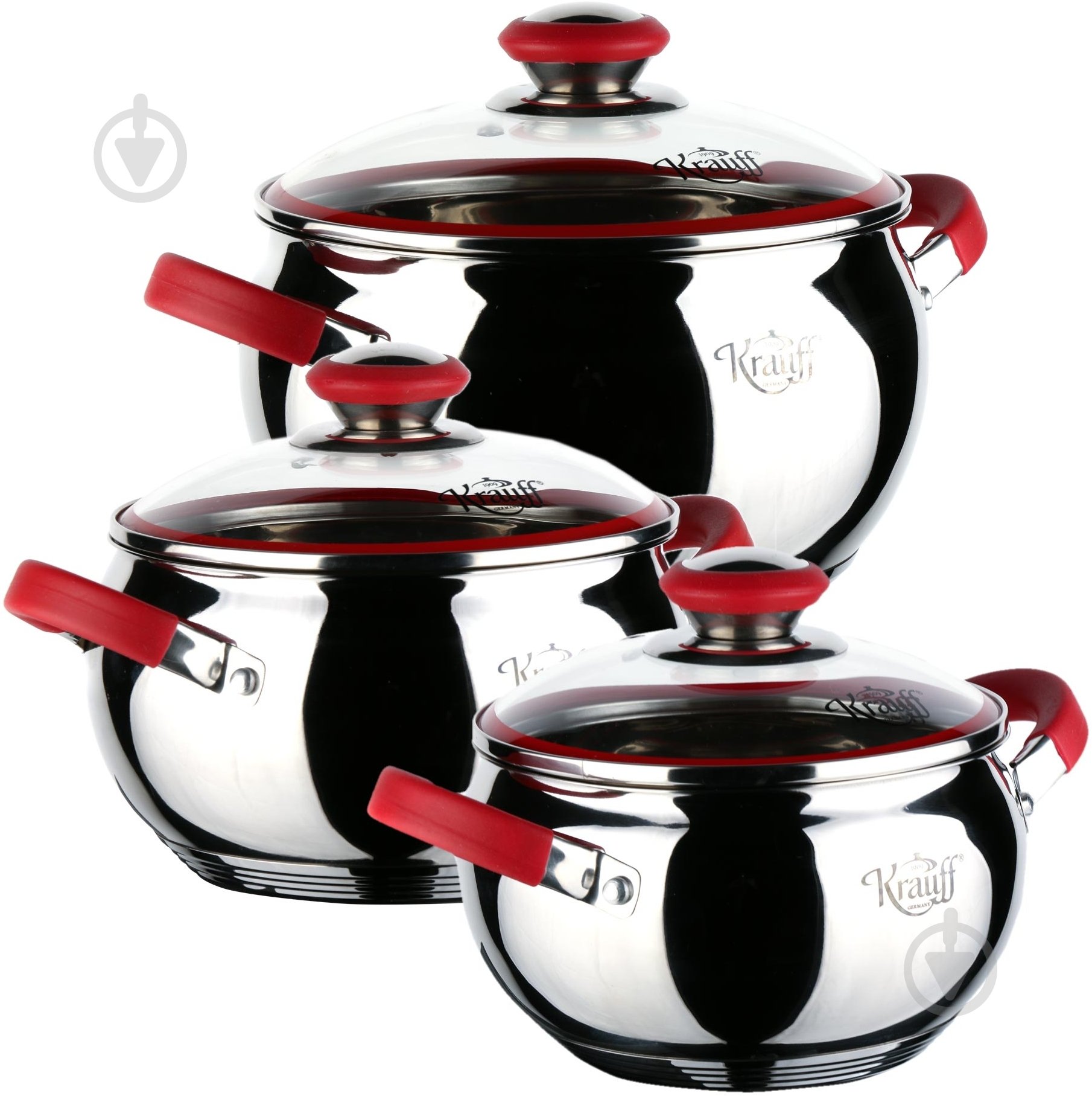 Набір каструль Krauff 6 предметів 26-242-011 - фото 1 Набір каструль Krauff 6 предметів 26-242-011 - фото 1