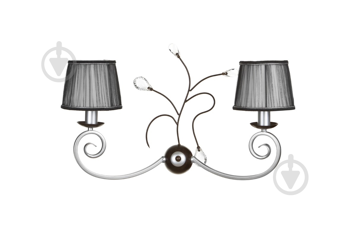 Бра NNB 2x40 Вт E14 хром/черный 90997 - фото 1 Бра NNB 2x40 Вт E14 хром/черный 90997 - фото 1