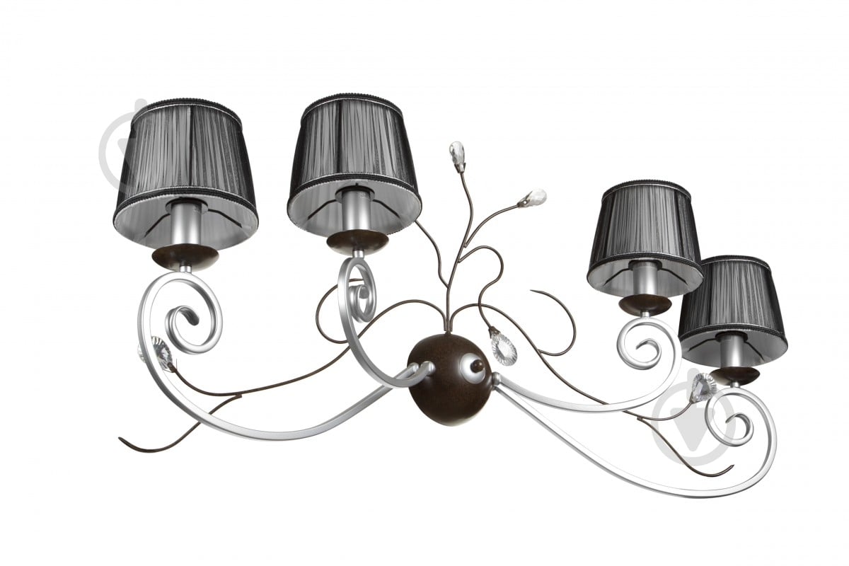 Бра NNB 4x40 Вт E14 хром/черный 90998 - фото 3 Бра NNB 4x40 Вт E14 хром/черный 90998 - фото 3