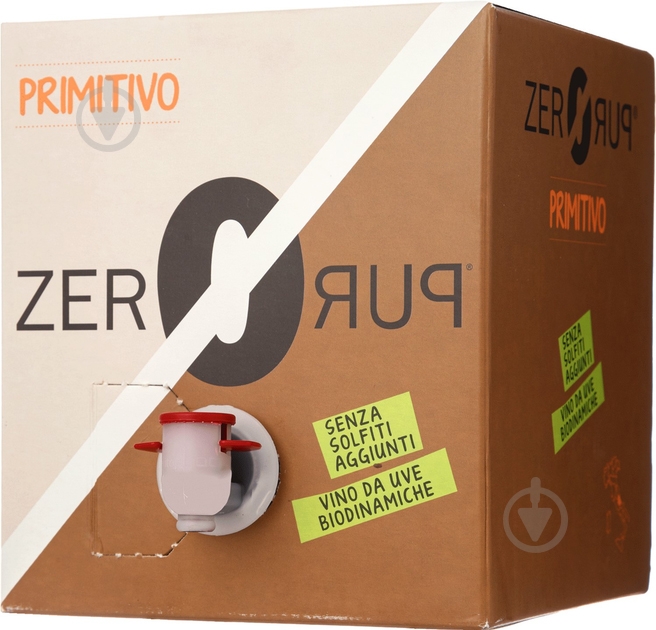 Вино Zeropuro Primitivo Terre Di Chieti червоне сухе 3 л - фото 1 Вино Zeropuro Primitivo Terre Di Chieti червоне сухе 3 л - фото 1