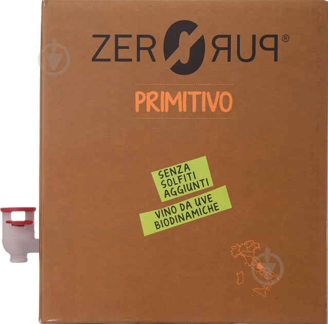 Вино Zeropuro Primitivo Terre Di Chieti червоне сухе 3 л - фото 2 Вино Zeropuro Primitivo Terre Di Chieti червоне сухе 3 л - фото 2