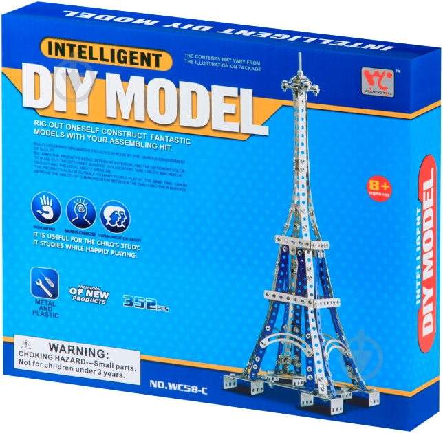 Конструктор Same Toy Inteligent DIY Model Ейфелева вежа 352 елементи WC58CUt - фото 1