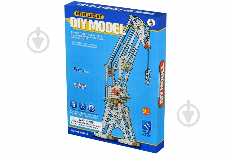 Конструктор Same Toy Подъемный кран металлический WC182AUt - фото 1