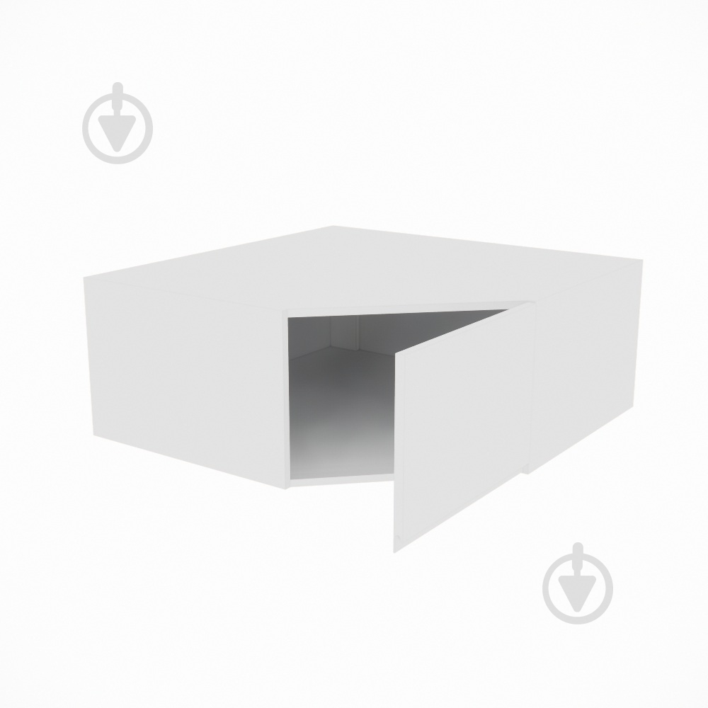 Шкаф Влада (А 90х90 правая) белый шелк/белый Світ Меблів - фото 2